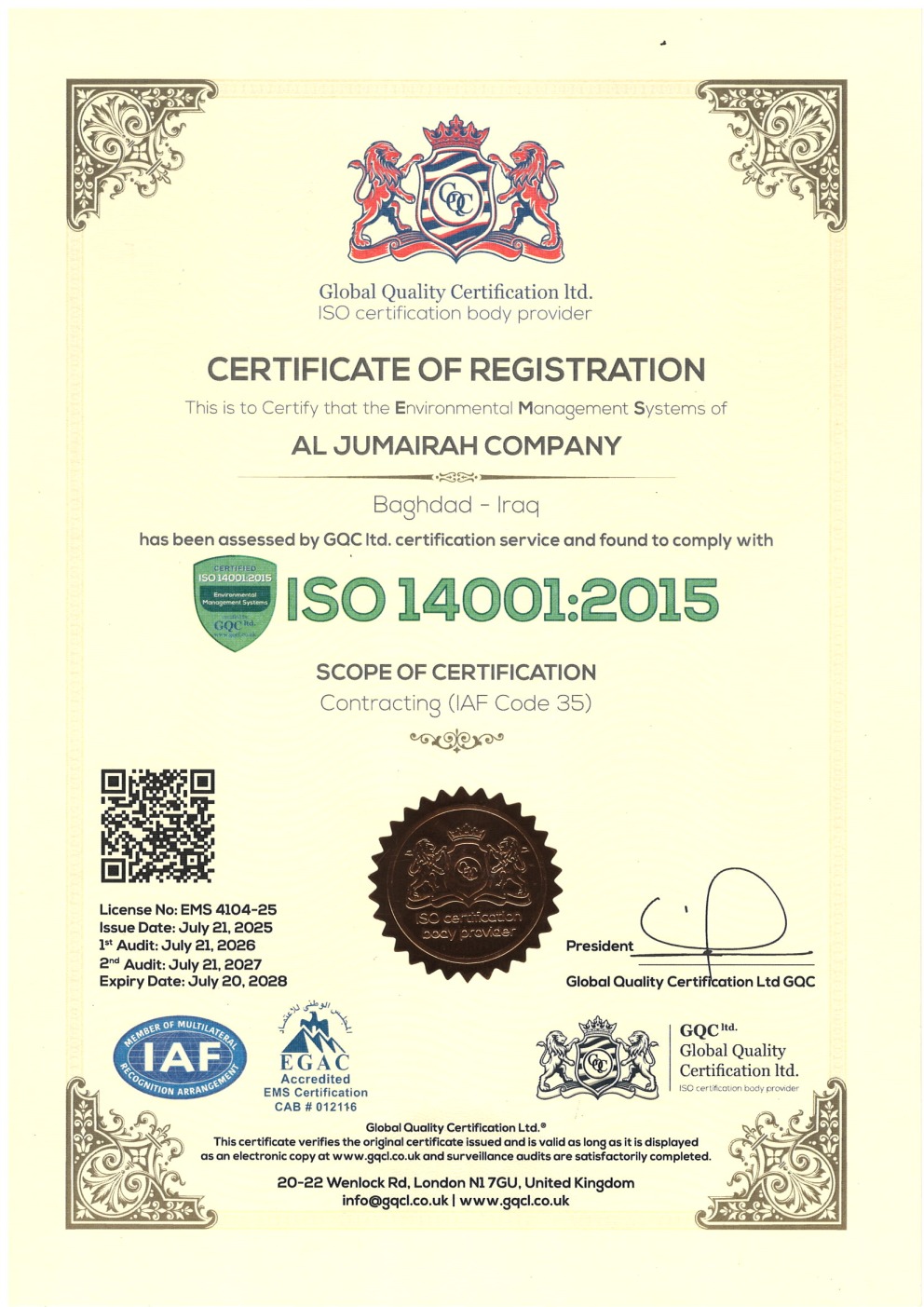 ISO 14001:2015 Environmental Management Systems